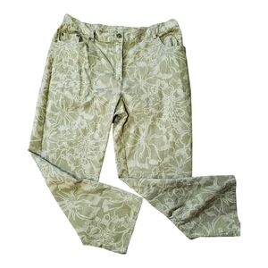 Ruby Rd Denim Capris Size 10 Green